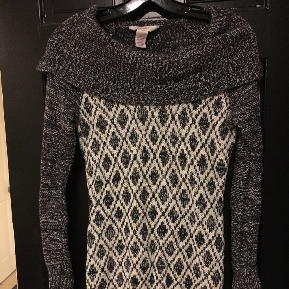 Off-Shoulder Sweater Dress